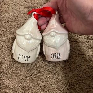 Gnome ornaments , Rae dunn